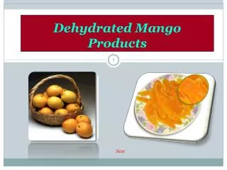 Dehydrated Mango Products