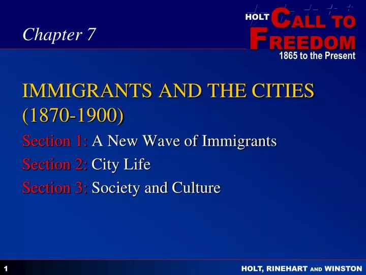 immigrants and the cities 1870 1900