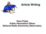 Article Writing - slide 1