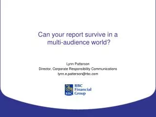 Can your report survive in a multi-audience world?