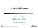 Job selection case - slide 1