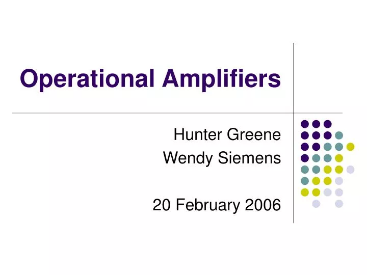 operational amplifiers