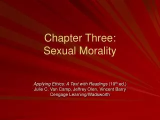 Chapter Three: Sexual Morality