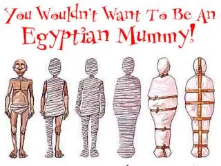 You Wouldn't Want to be an Egyptian Mummy!