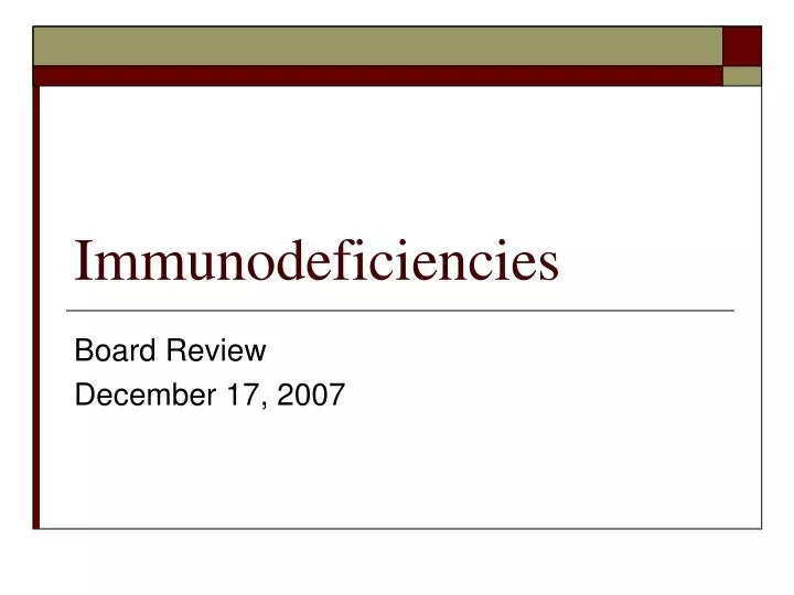 immunodeficiencies