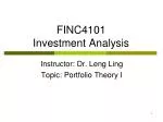 FINC4101 Investment Analysis - slide 1