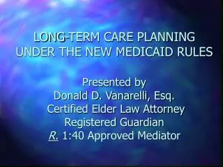 Long Term Care Planning is Critical