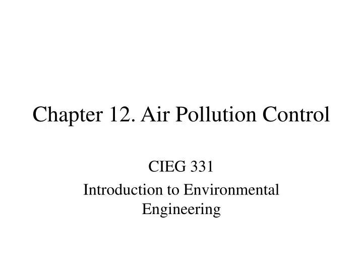 chapter 12 air pollution control
