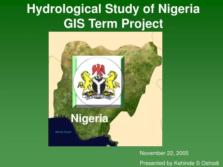 hydrological study of nigeria gis term project