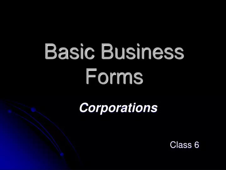 basic business forms