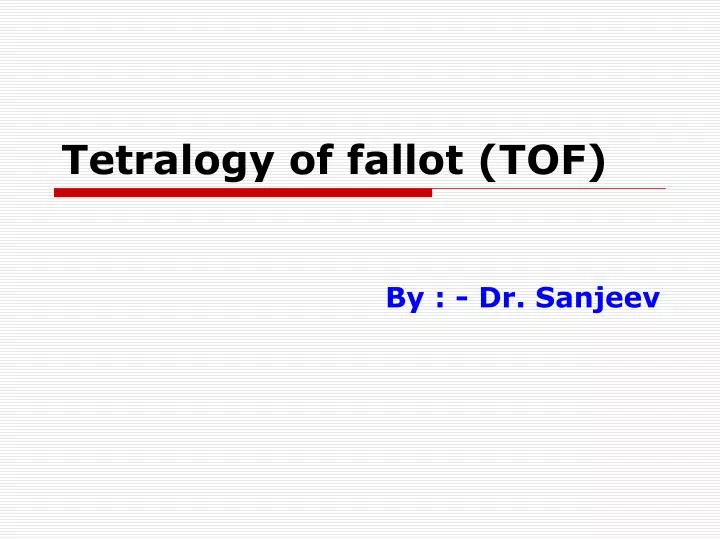 tetralogy of fallot tof