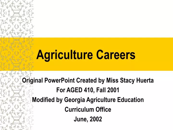 agriculture careers