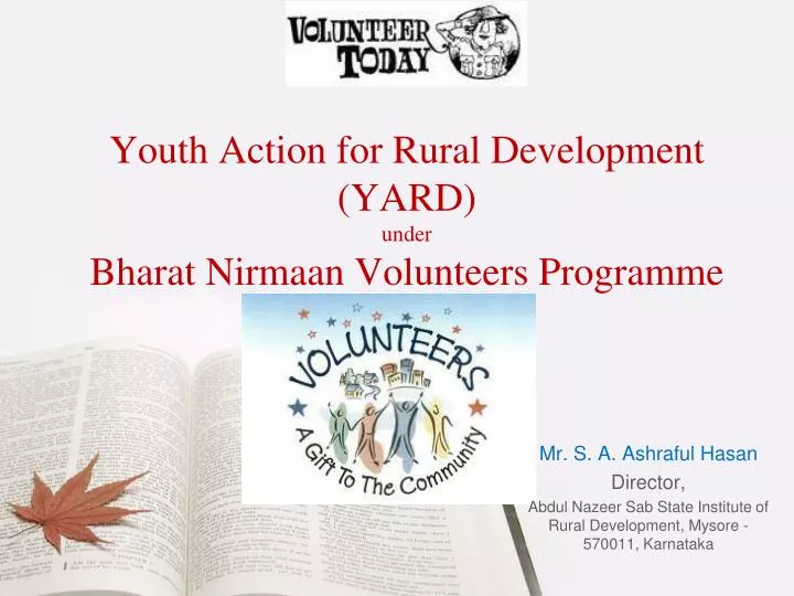 youth action for rural development yard under bharat nirmaan volunteers programme