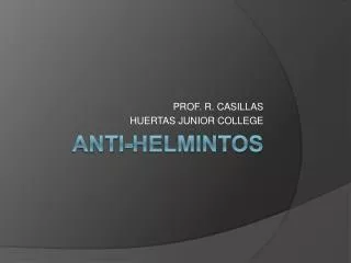 Anti- Helmintos