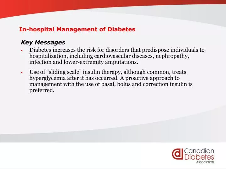in hospital management of diabetes