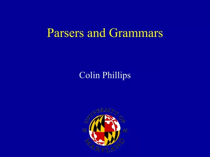 parsers and grammars