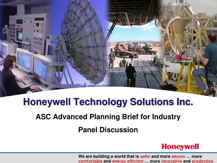 honeywell technology solutions inc asc advanced planning brief for industry panel discussion