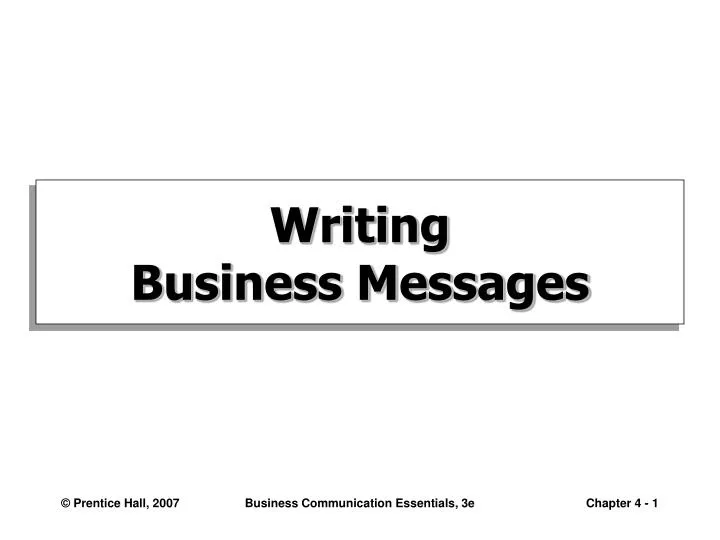 writing business messages