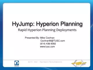 HyJump: Hyperion Planning