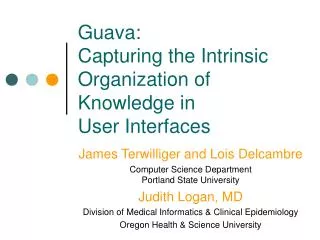 Guava: Capturing the Intrinsic Organization of Knowledge in User Interfaces