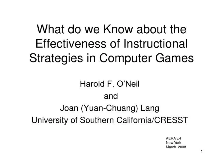 what do we know about the effectiveness of instructional strategies in computer games