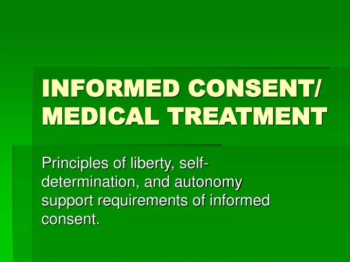 informed consent medical treatment
