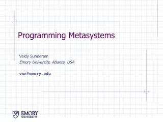Programming Metasystems