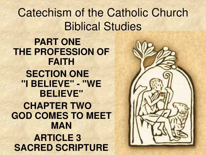 catechism of the catholic church biblical studies