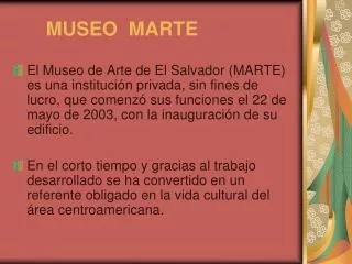 MUSEO MARTE