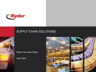 SUPPLY CHAIN SOLUTIONS