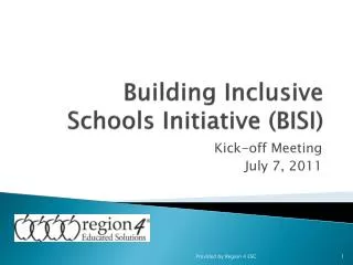 Building Inclusive Schools Initiative (BISI)
