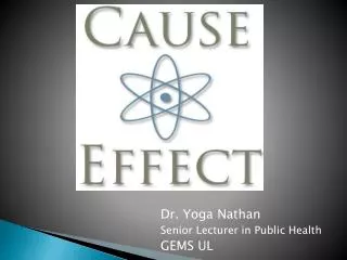 Dr. Yoga Nathan Senior Lecturer in Public Health GEMS UL