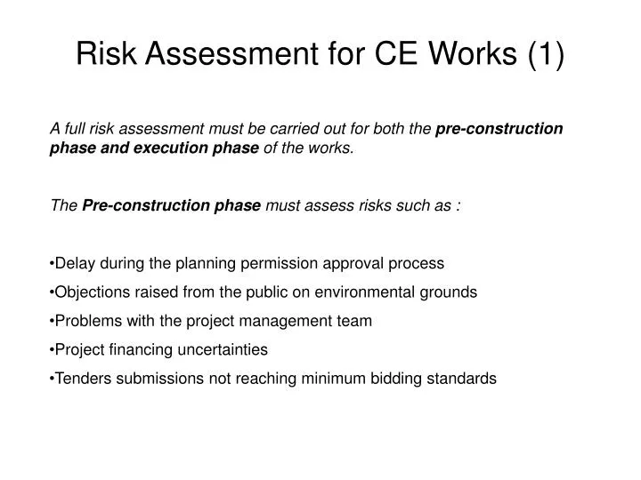 risk assessment for ce works 1