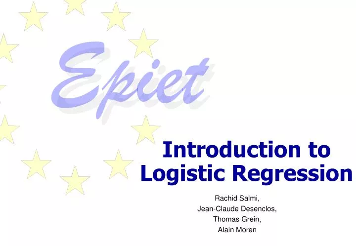 introduction to l ogistic r egression