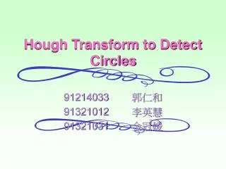 Hough Transform to Detect Circles