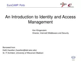 An Introduction to Identity and Access Management