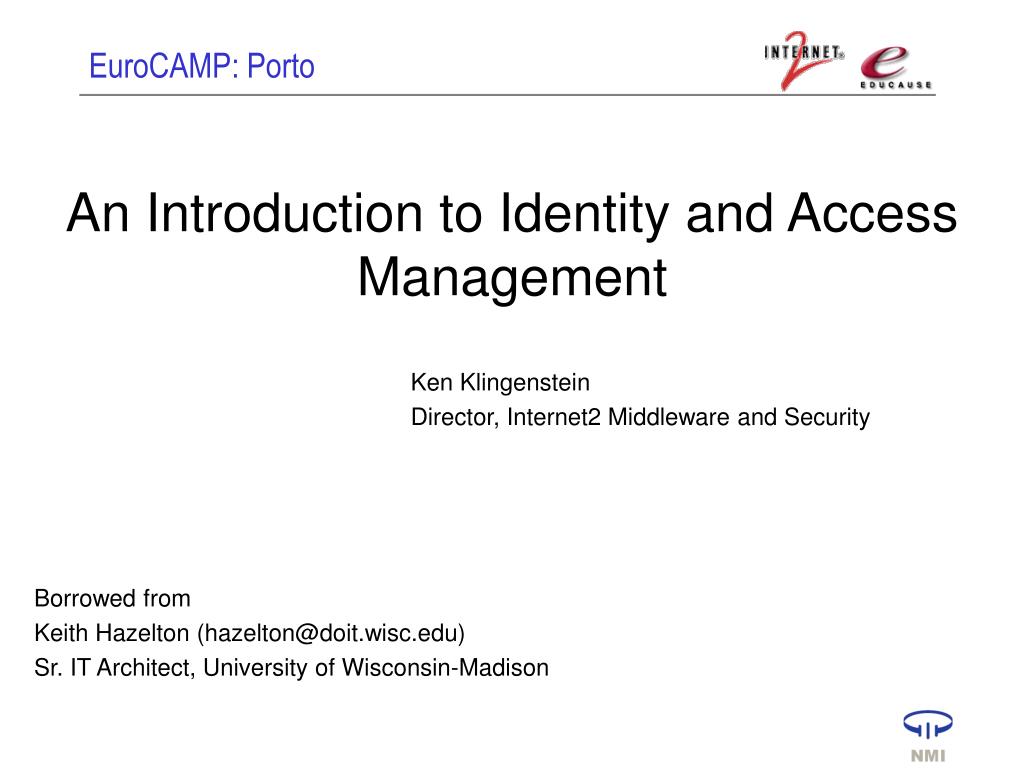 PPT - An Introduction to Identity and Access Management PowerPoint ...