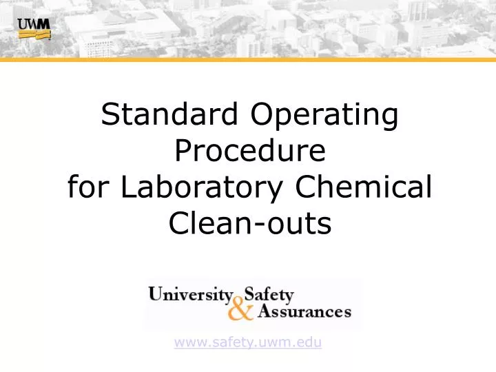 standard operating procedure for laboratory chemical clean outs