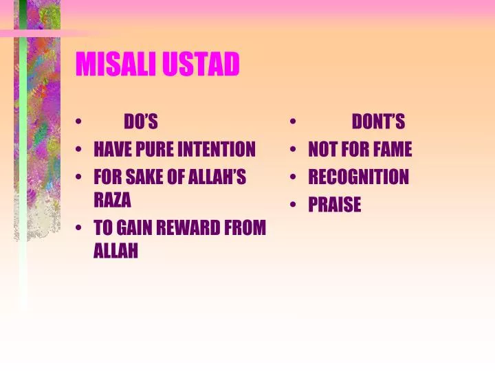 misali ustad