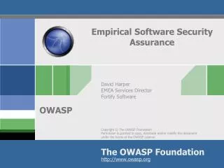 Empirical Software Security Assurance