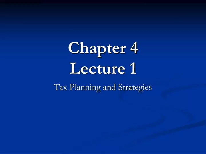 chapter 4 lecture 1