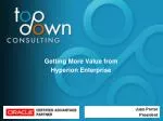 Getting More Value from Hyperion Enterprise - slide 1