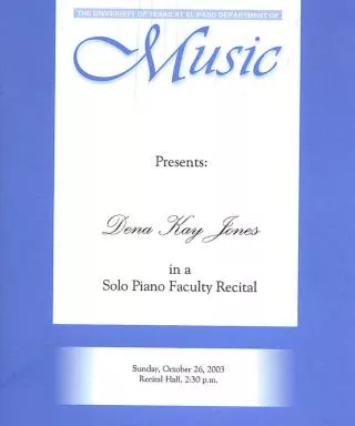Program Sonata in A Major, Kirk. 208 (ca. 1738)	 Domenico Scarlatti Sonata in D Major, Kirk. 119 (ca. 1738)