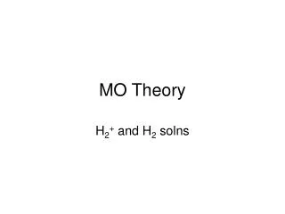 MO Theory