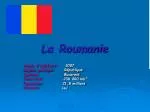 La Roumanie - slide 1