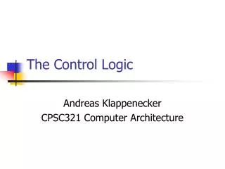 The Control Logic