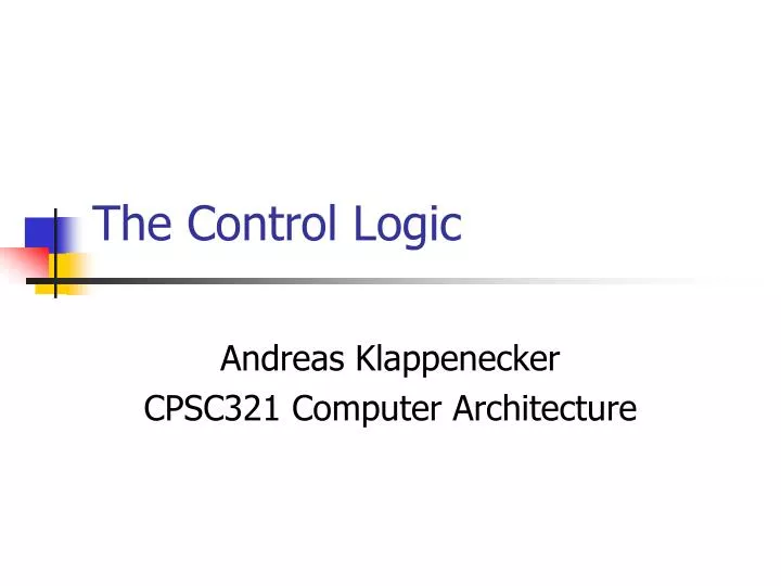 the control logic