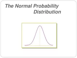 the normal probability distribution