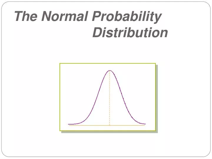 the normal probability distribution