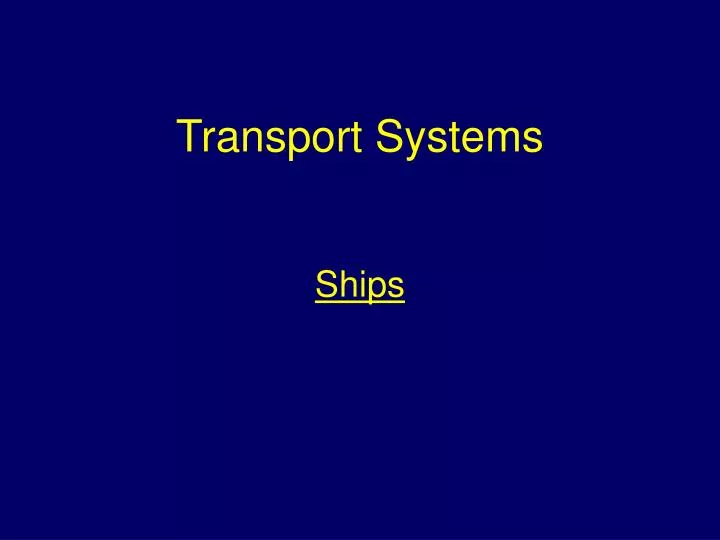 transport systems